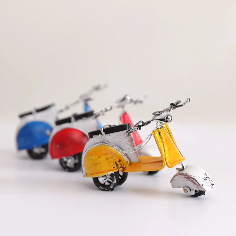 Afralia™ Little Sheep Motor Figurines: Vintage Motorcycle Home Decor Desktop Decoration