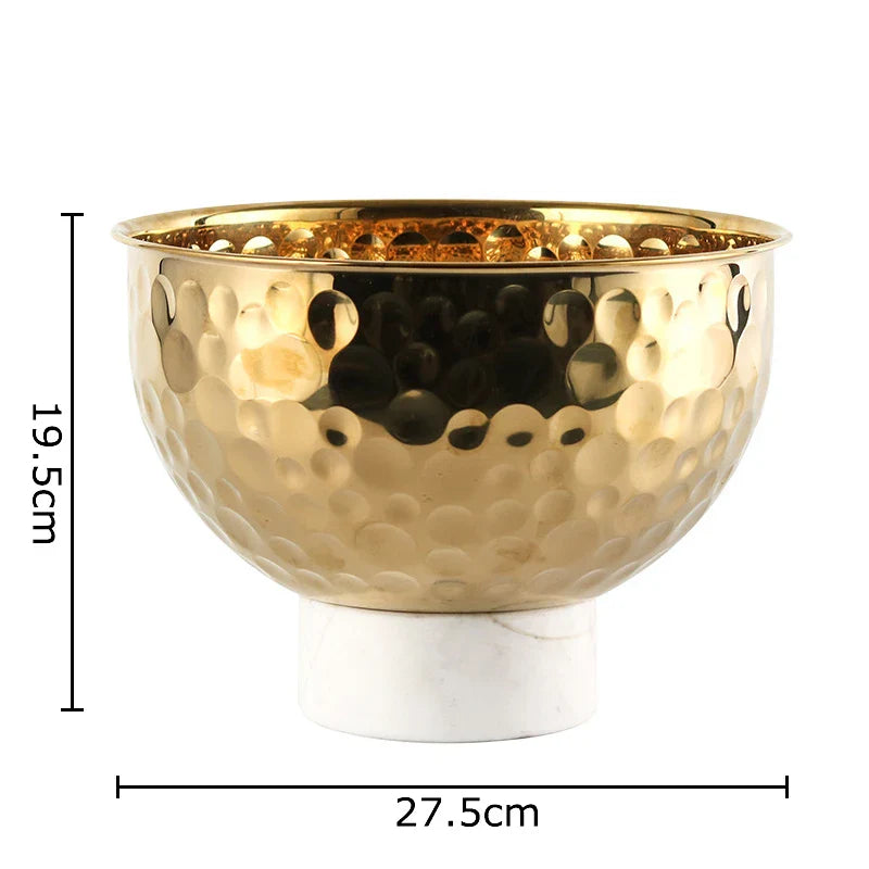 Afralia™ Hammer Pattern Fruits Bowl: Elegant Storage Tray for Snacks, Nuts, and Desserts at Home