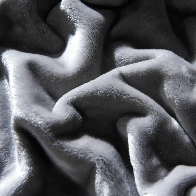 Afralia™ Velvet Milk Blanket: European Solid Color Flannel Bedspread for All Seasons