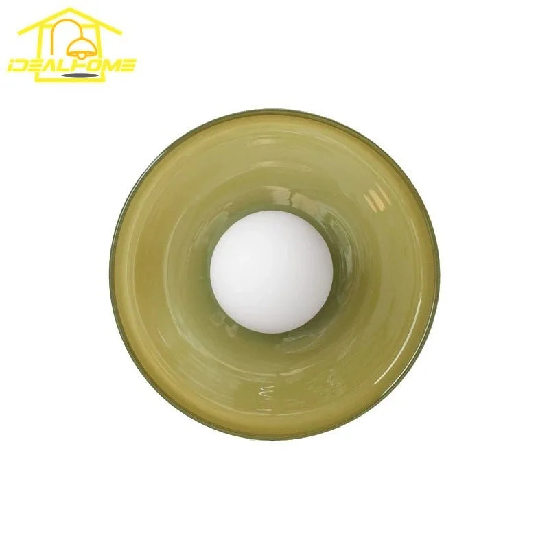 Afralia™ Medieval Stained Glass LED Wall Lamp for Bedroom & Living Room