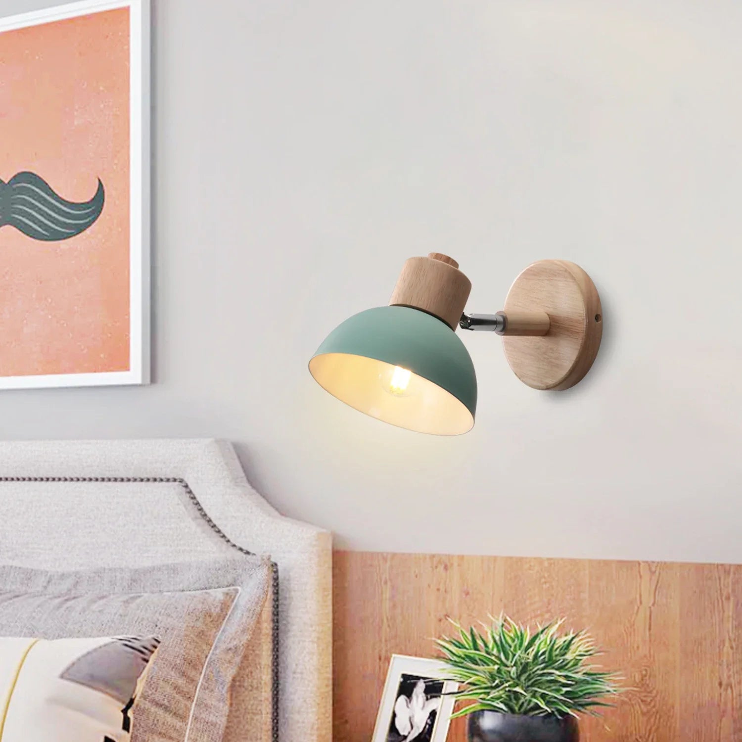Nordic Green Wall Lamp Sconce for Bedroom Living Room Indoor Lighting Afralia™