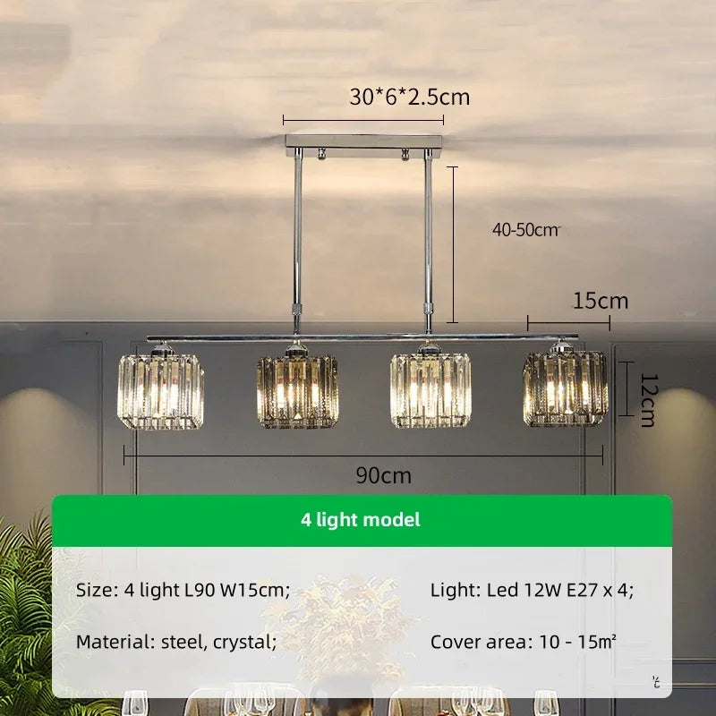 Afralia™ Modern Chrome LED Ceiling Chandelier with K9 Crystal Lighting Art