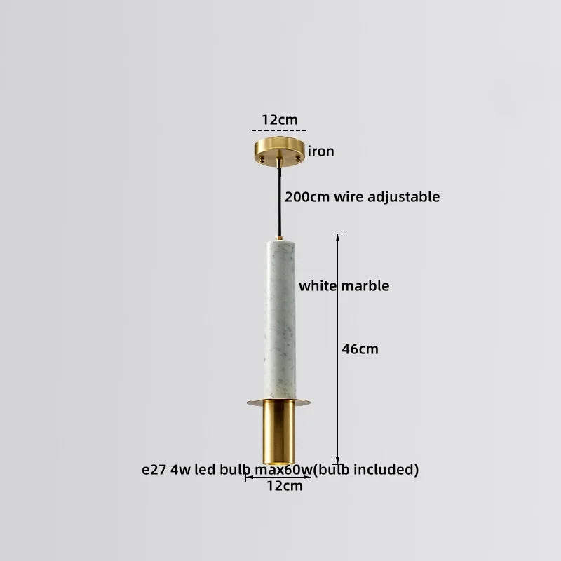 Afralia™ LED Marble Pendant Lamp: Modern Luxury Hanging Light for Home, Restaurant & Bedroom