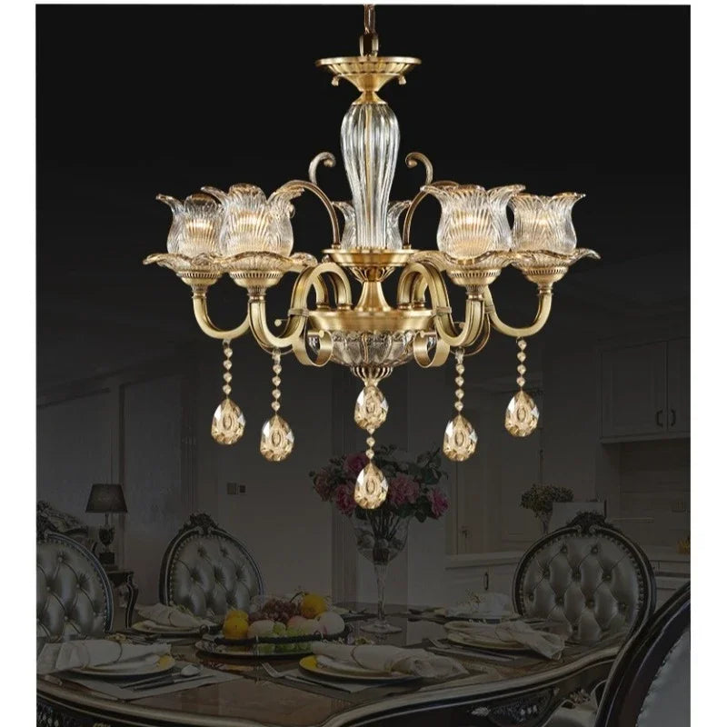 Afralia™ Crystal Chandelier: Elegant European Style for Living Room, Bedroom, and Dining Room