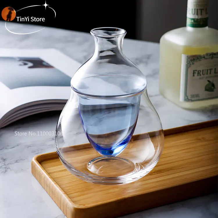 Afralia™ Glass Wine Decanter & Ice Jug Set for Home & Bar