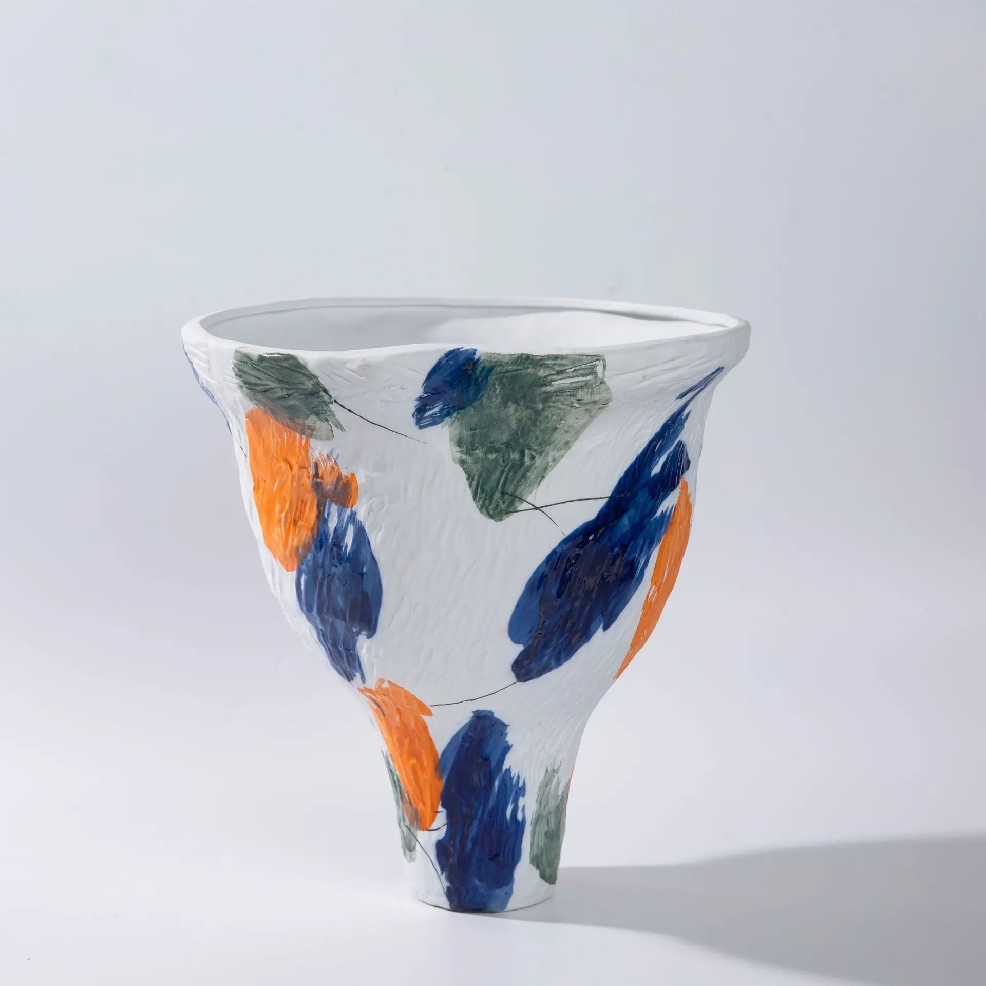 Afralia™ Abstract Irregular Ceramic Vase Set Colorful Graffiti Ornaments Home Decoration