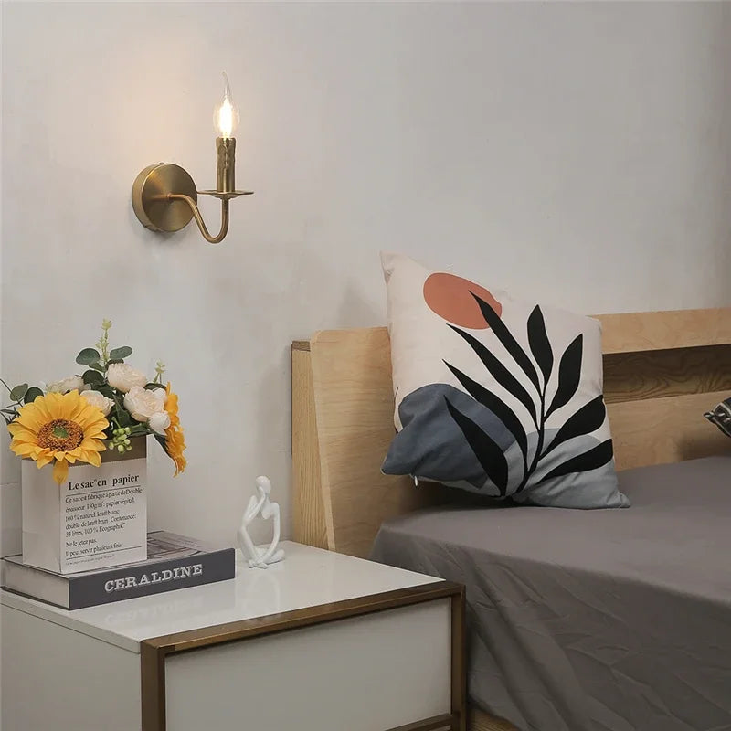 Afralia™ Nordic Vintage Loft Sconce Wall Lights for Bedside Bedroom Reading