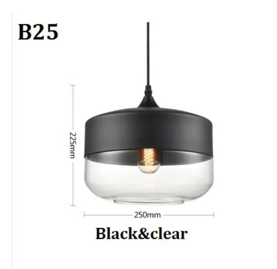 Afralia™ Black Glass Pendant Light Fixture for Modern Indoor Decor & Dining Room