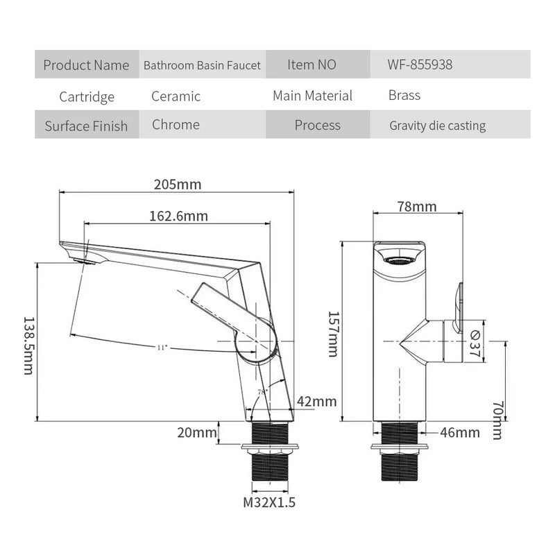 Afralia™ Black Basin Faucet Single Handle Bathroom Sink Mixer Tap