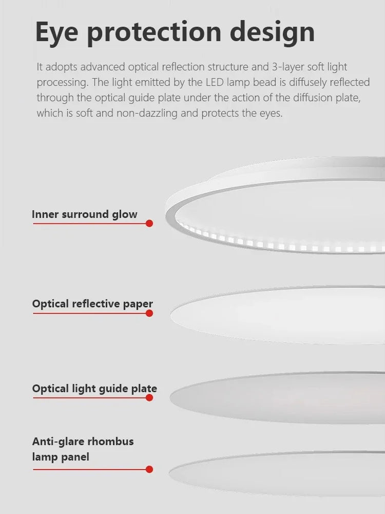 Afralia™ Round LED Ceiling Lamp - Modern Minimalist Dimmable Lighting Fixtures