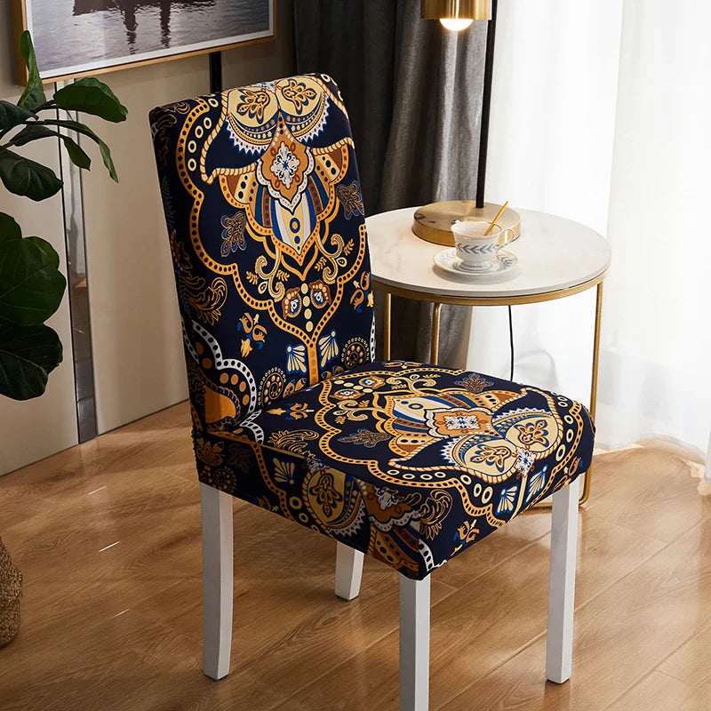 Afralia™ Stretch Print Chair Cover - Elastic Seat Slipcover