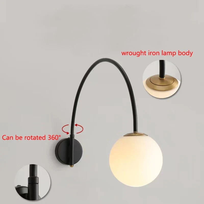 Nordic LED Wall Lamp by Afralia™ - Modern, Multifunctional, Long Rod Design