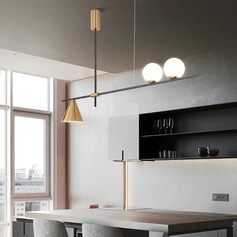 Afralia™ Glass Chandelier Pendant Light for Dining Room Kitchen Fixtures