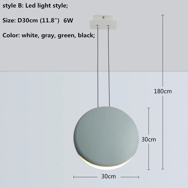 Afralia™ Nordic Bar Modern LED Pendant Light Resin Lustre Dining Room Hanging Lamp