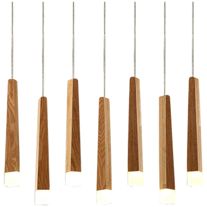 Afralia™ Modern Wood Chandelier Pendant for Dining Room, Living Room, Bedroom