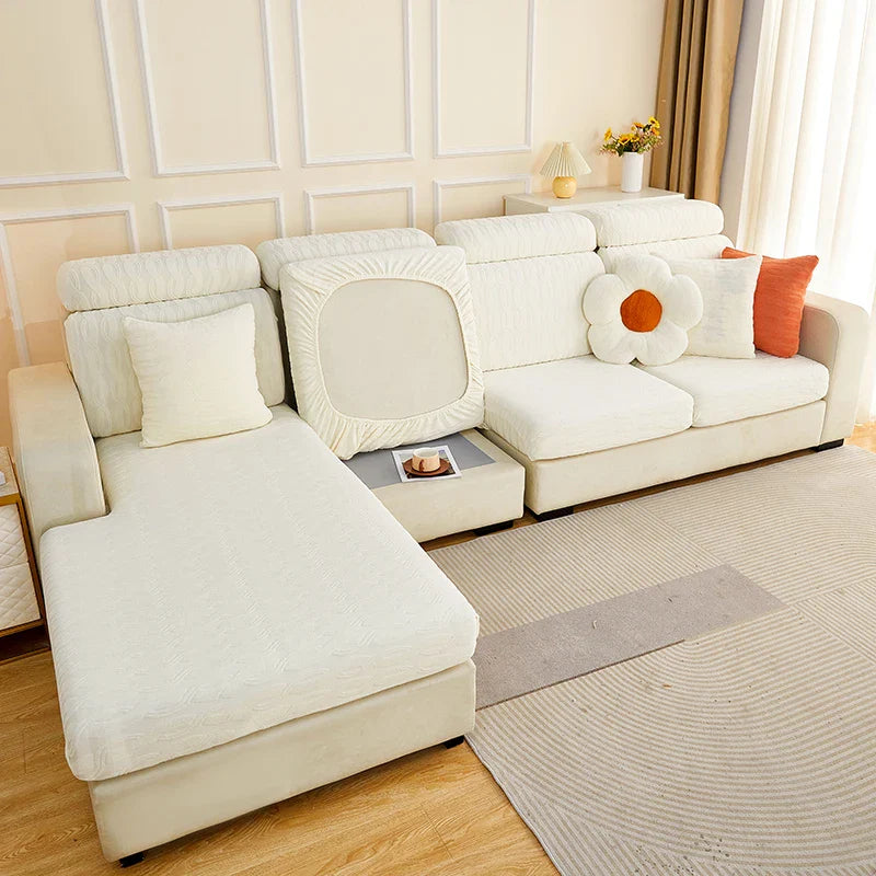 Afralia™ Jacquard Sofa Seat Cover Furniture Protector Stretch Washable Slipcovers