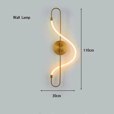 Afralia™ Modern Minimalist Gold Black LED Chandelier for Dining Living Room