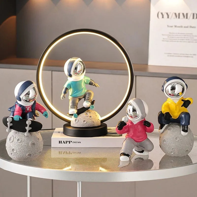 Nordic Astronaut Resin Statue by Afralia™: Fun Home & Office Decor Sculpture