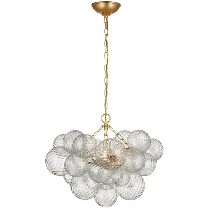 Afralia™ LED Bubble Glass Chandelier, Dimmable Hanging Lamp for Living Room