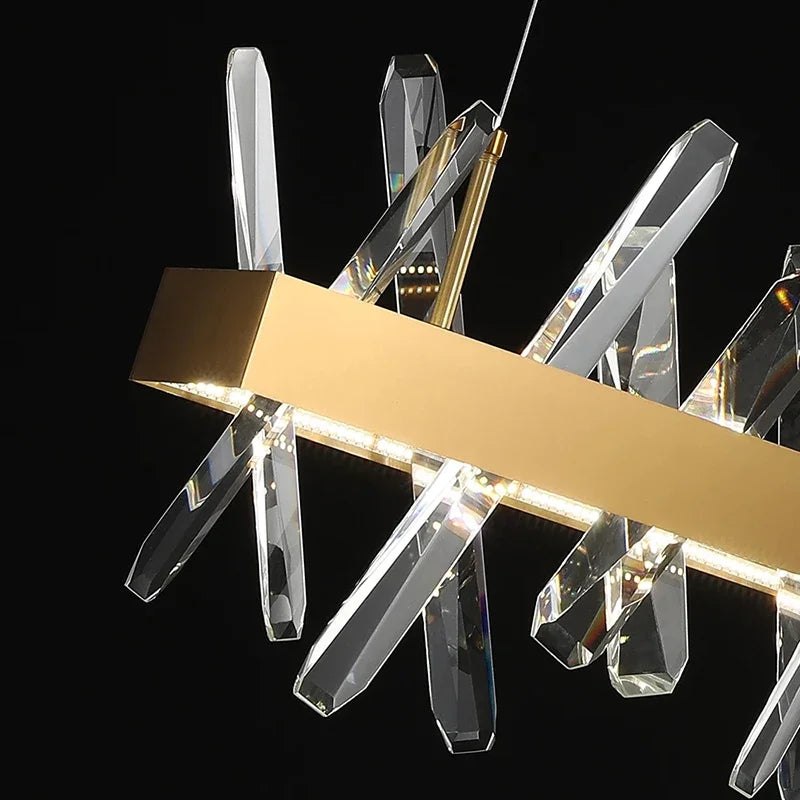 Afralia™ Luxury Crystal LED Chandelier for Modern Dining Room Decor