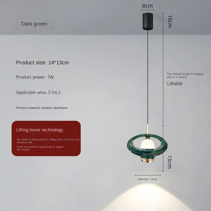 Afralia™ Modern Adjustable Round Pendant Light with LED, Stretchable Angle for Home Decor
