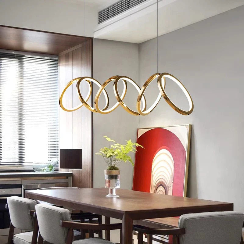 Afralia™ Modern LED Pendant Chandeliers for Living Room Dining Room Indoor Lighting