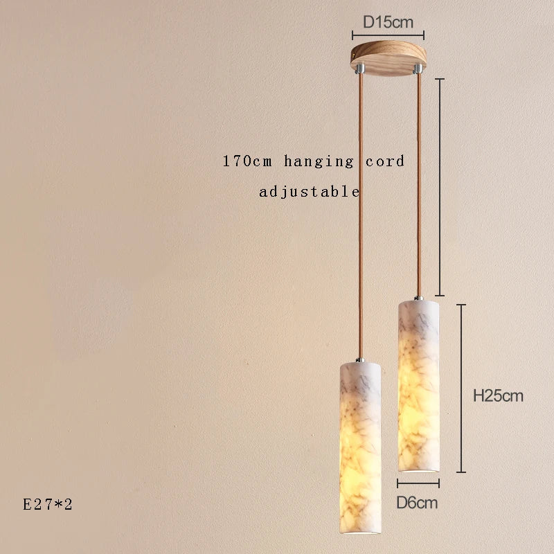 Afralia™ Marble Hanging Lamp LED Chandelier for Luxury Kitchen Island Decor