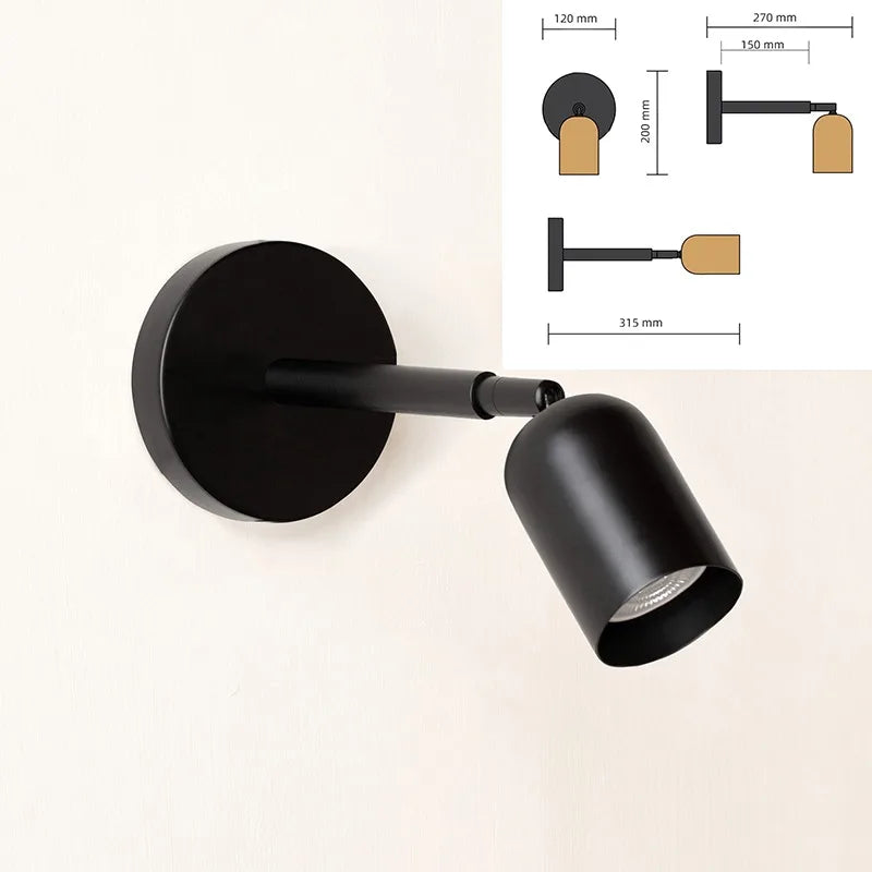 Afralia™ Adjustable GU10 LED Wall Sconce Modern Wall Light for Living Room & Bedroom