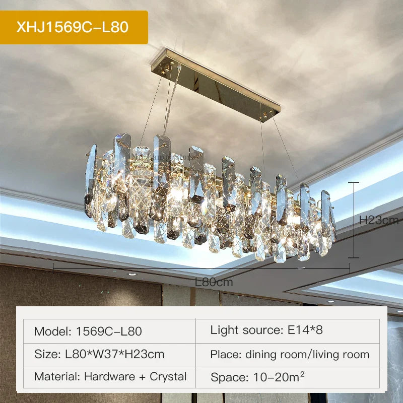 Afralia™ Crystal Chandelier: Modern LED Lighting for Dining, Bedroom, Kitchen, Living Room