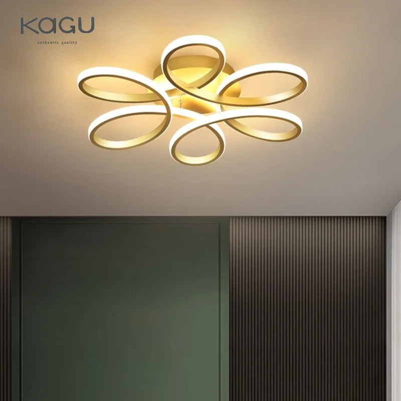 Afralia™ Flower Ceiling Light: Nordic Romantic LED Bedroom, Living Room, Restaurant, Study Light
