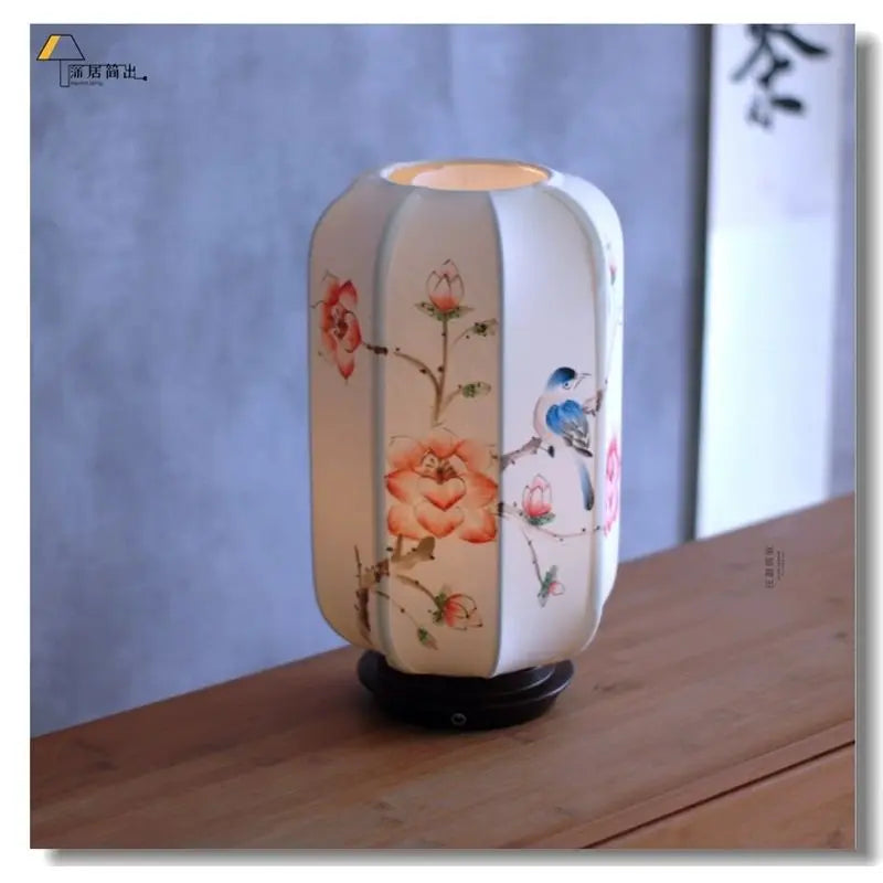 Afralia™ Chinese Fabric Desk Lamp: Antique Handheld Palace Lantern, Ancient Style Atmosphere Light