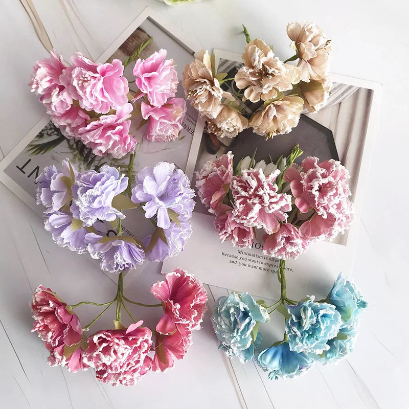 Afralia™ Mini Rose Artificial Flower Bouquets for Wedding Home Decor DIY Gift Crafting