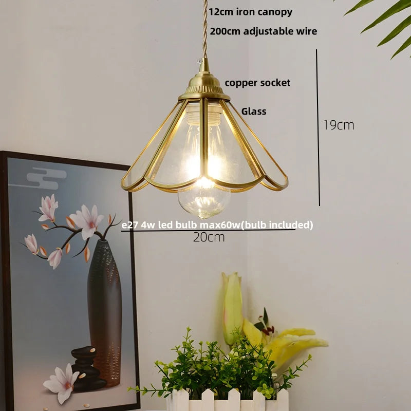 Afralia™ Blue Glass LED Pendant Lamp: Nordic Modern Hanging Light.