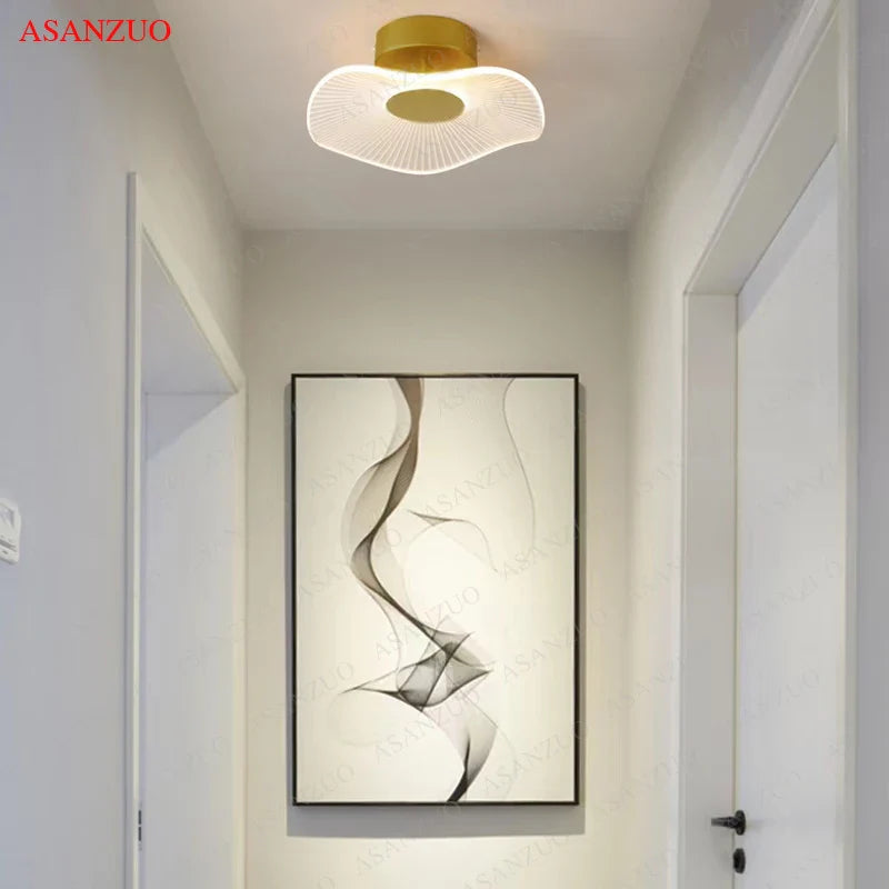 Afralia™ Lotus Leaf Ceiling Light: Nordic Minimalist Design for Porch Corridor Aisle Bedroom Balcony