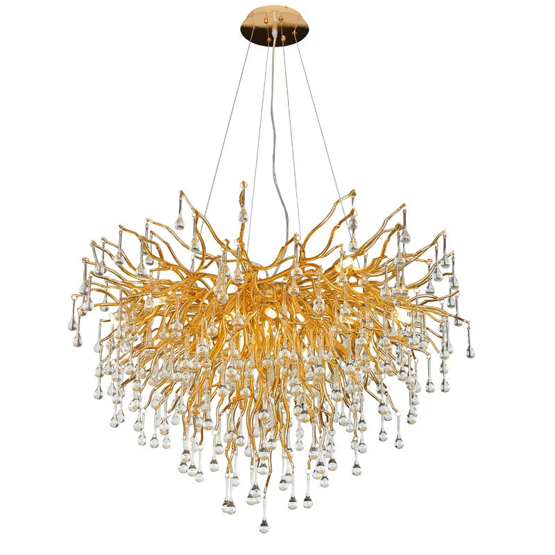 Afralia™ Crystal Tree Branch Chandelier: Luxury LED Pendant Light for Elegant Living Spaces