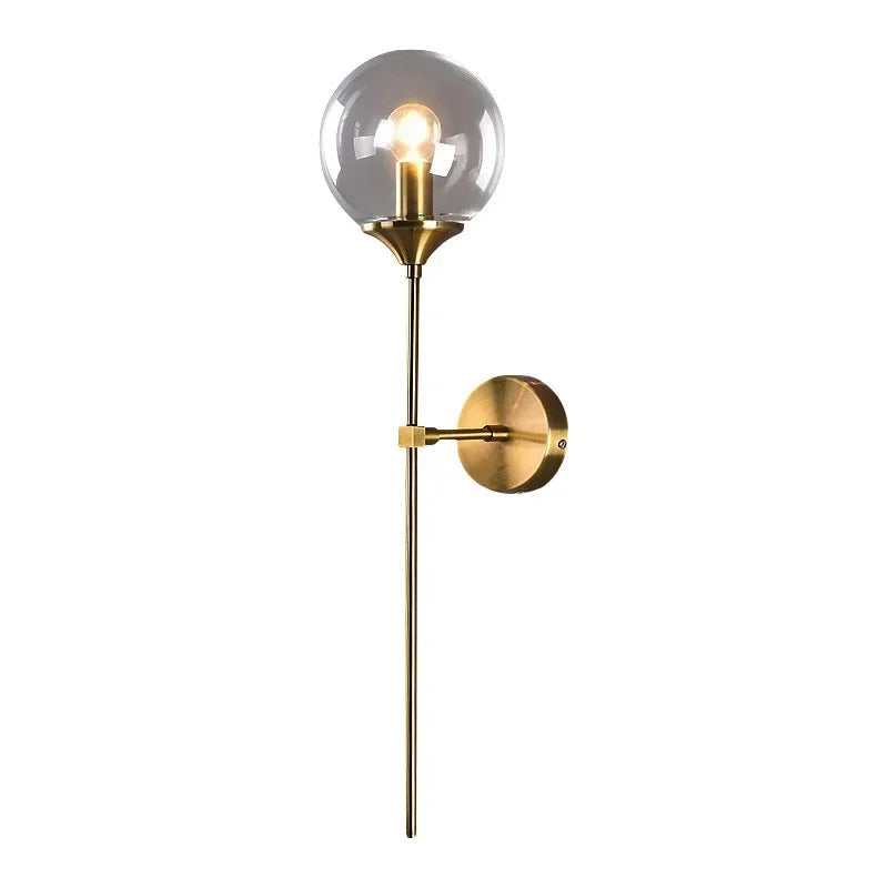 Afralia™ Glass Ball Sconce Light for Bedroom Living Room