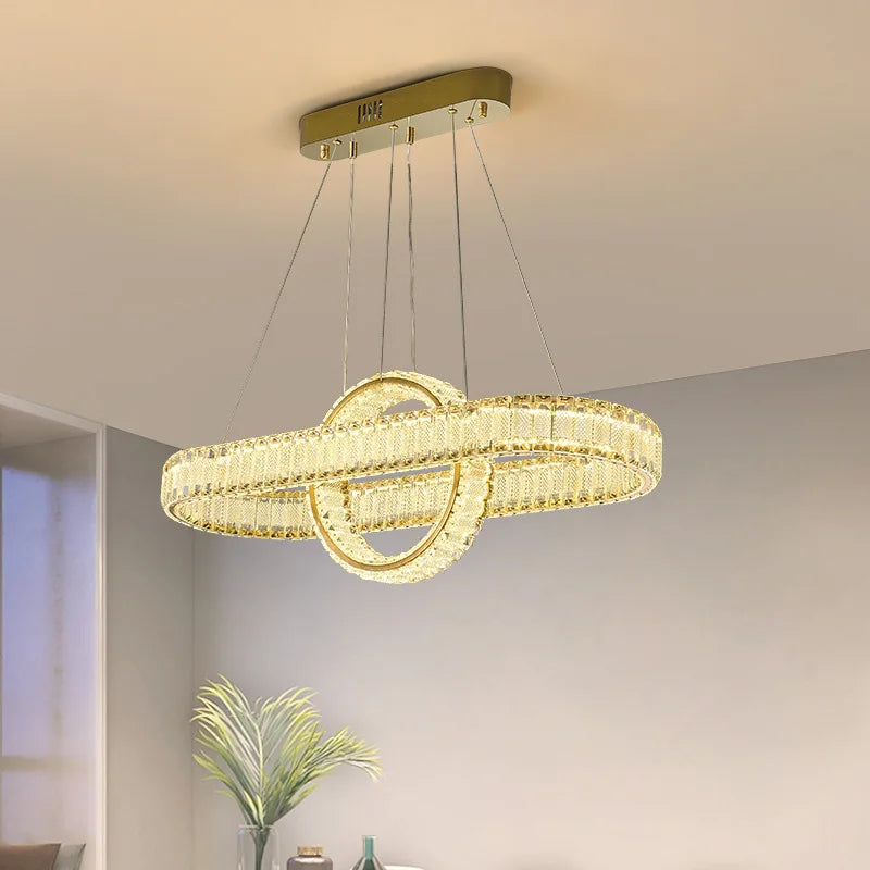 Afralia™ Crystal Chandelier Pendant Lamps for Home Decor and Modern Living Room Lighting