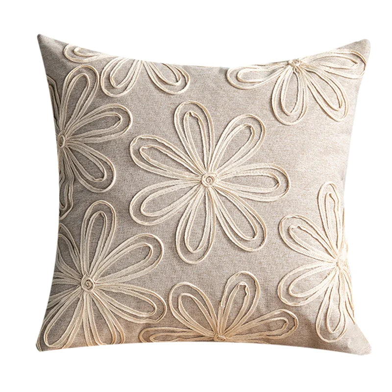 Afralia™ Embroidered Pillowcase, Elegant Cushion Cover, Removable & Washable, 45x45cm