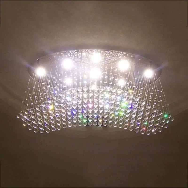 Afralia™ Crystal Flush Mount Chandelier: Modern Contemporary Lighting Fixtures