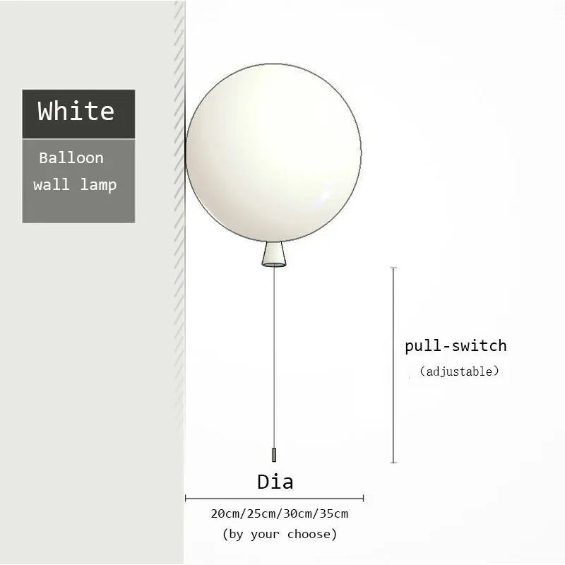 Afralia™ Colorful Balloon LED Wall Lamps with Memory Function