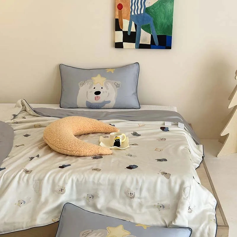 Afralia™ Silky Lyocell Summer Quilt: Soft & Cooling Comforter for Children & Adults
