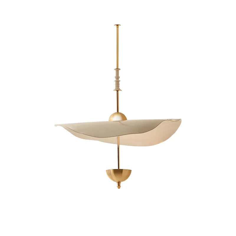 Afralia™ Modern LED Chandelier Lotus Leaf Gold Lustre Pendant Light for Living Room Hotel Shop