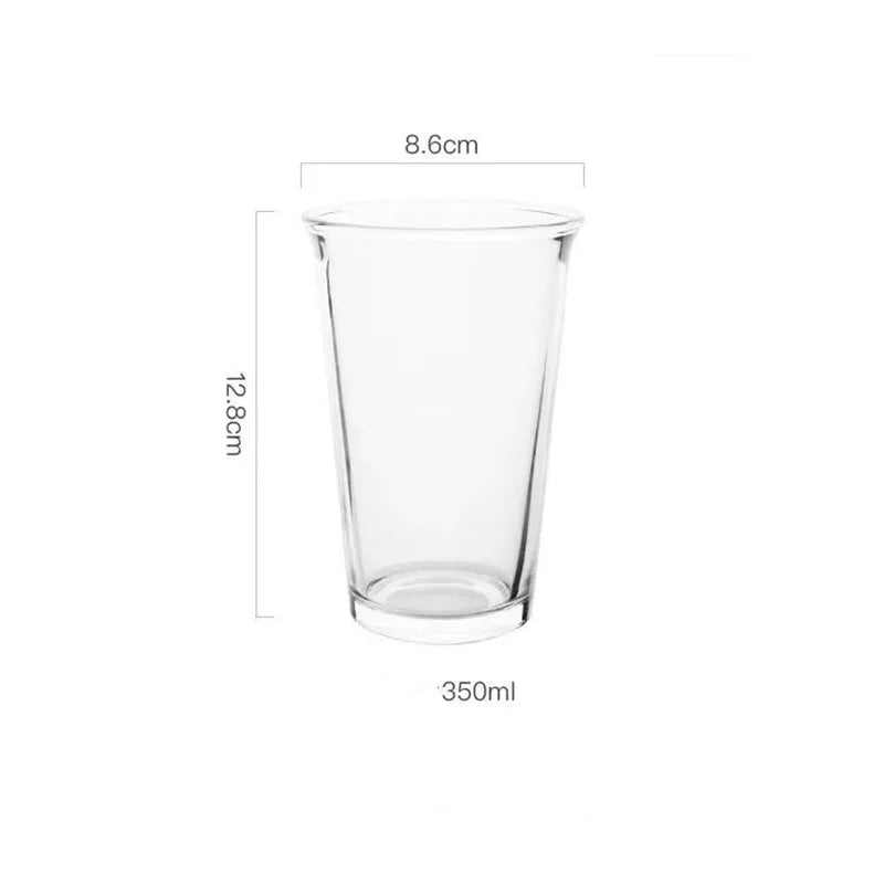 Afralia™ Transparent Glass Water Cup, 350ml Heat-Resistant Milk Coffee Tea Cup, Wedding Gifts