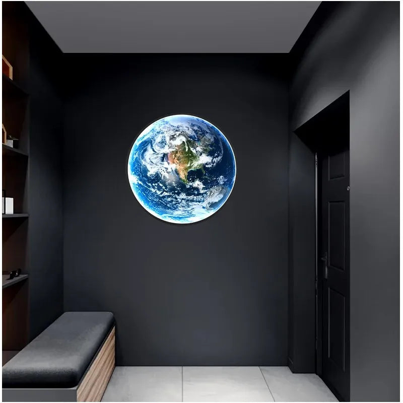 Afralia™ LED Luxury Earth Wall Lamp for Living Room Bedroom Decoration