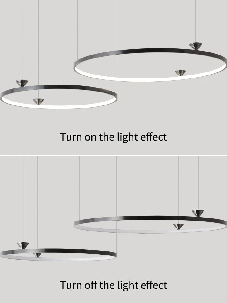 Afralia™ Italian Style Annular Pendant Lamp for Living Room, Dining Room, Bedroom