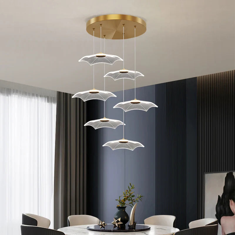 Afralia™ Modern Staggered Chandelier for Living Room, Dining Room, and Kitchen