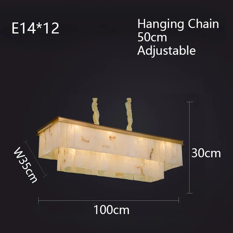 Afralia™ Marble Copper Ceiling Pendant Lights Modern LED Stone Hanging Lamps