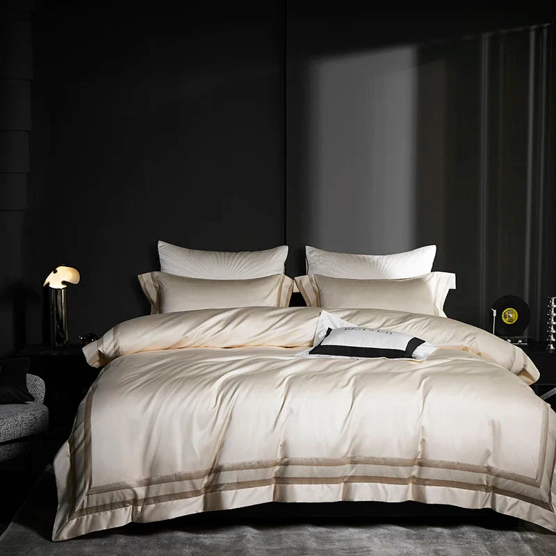 Afralia™ Luxury Lyocell Cotton Bedding Set with Duvet Cover, Sheet, Pillowcases