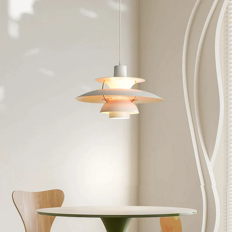 Afralia™ PH5 Saucer Pendant Lamp - Danish Design, Nordic Style, Retro Japanese Table Lamp