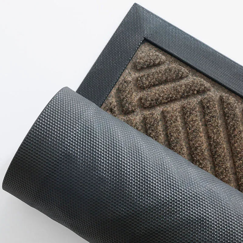 Afralia™ Rubber Front Door Mat | Shoe Scraper | Indoor Outdoor Doormat | Dirt Resistant Mats